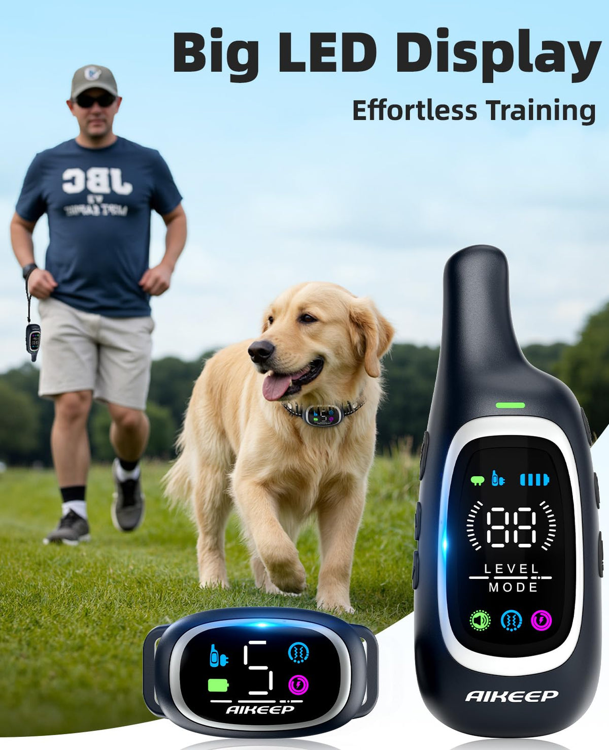 2 in 1 Dog Training and Bark Collar with Remote Control