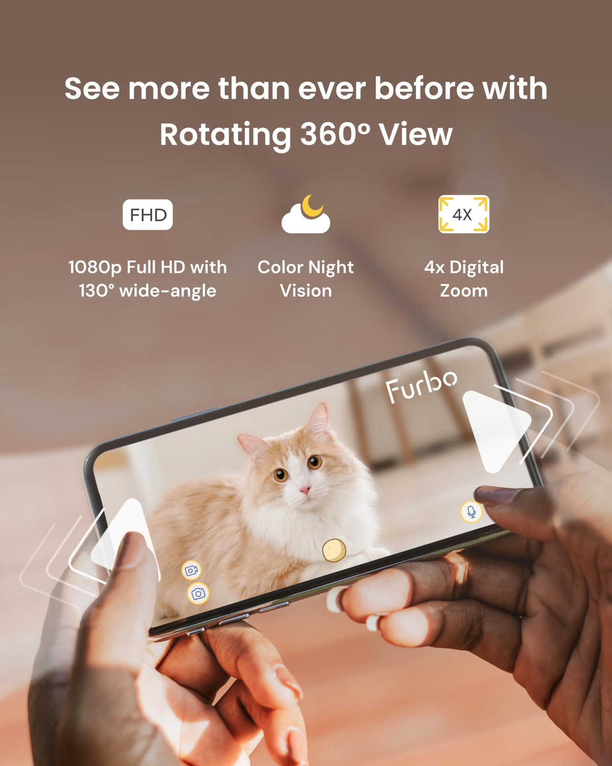 360 Degree Smart Pet Camera with Remote Monitoring