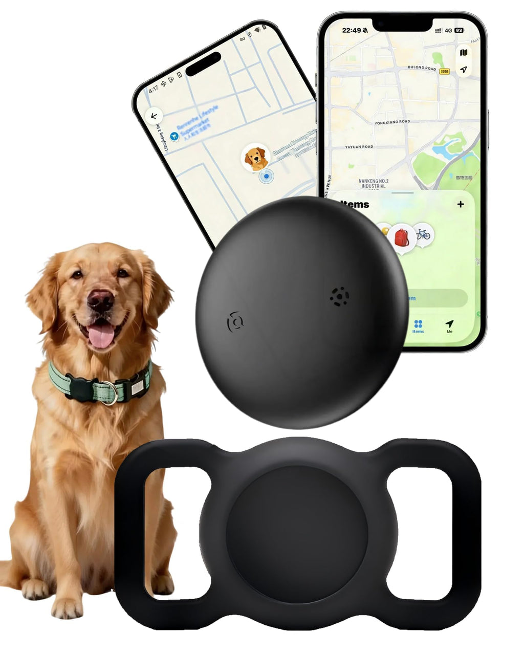 Smart GPS Dog Tracker for iOS and Android Mobile Devices