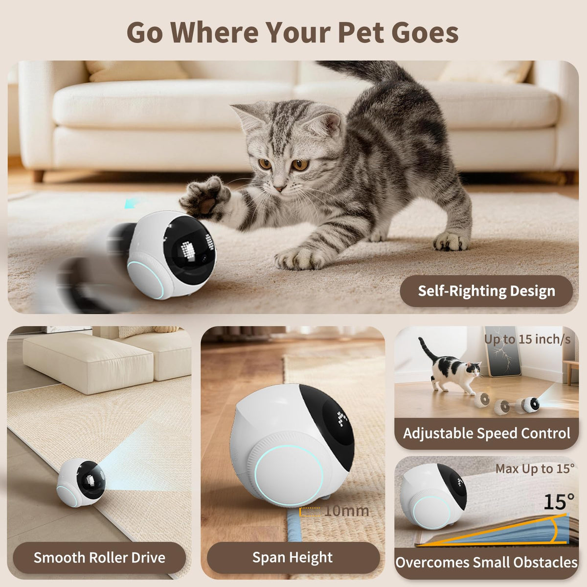 Moving Pet Camera with App Control and Remote Monitoring