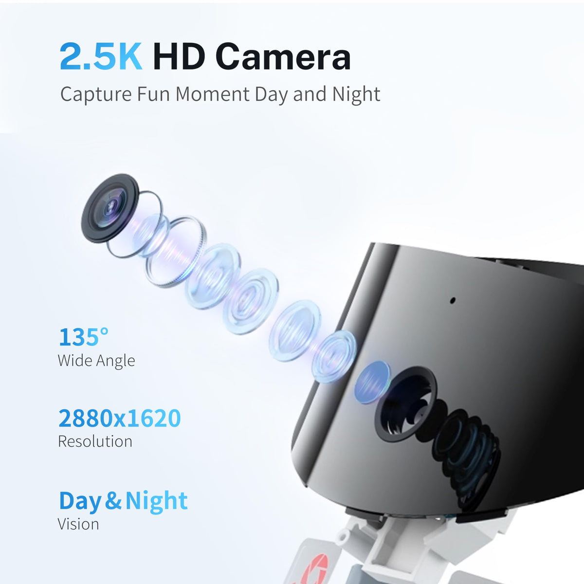 2.5K Mobile Pet Camera Robot with Treat Dispenser