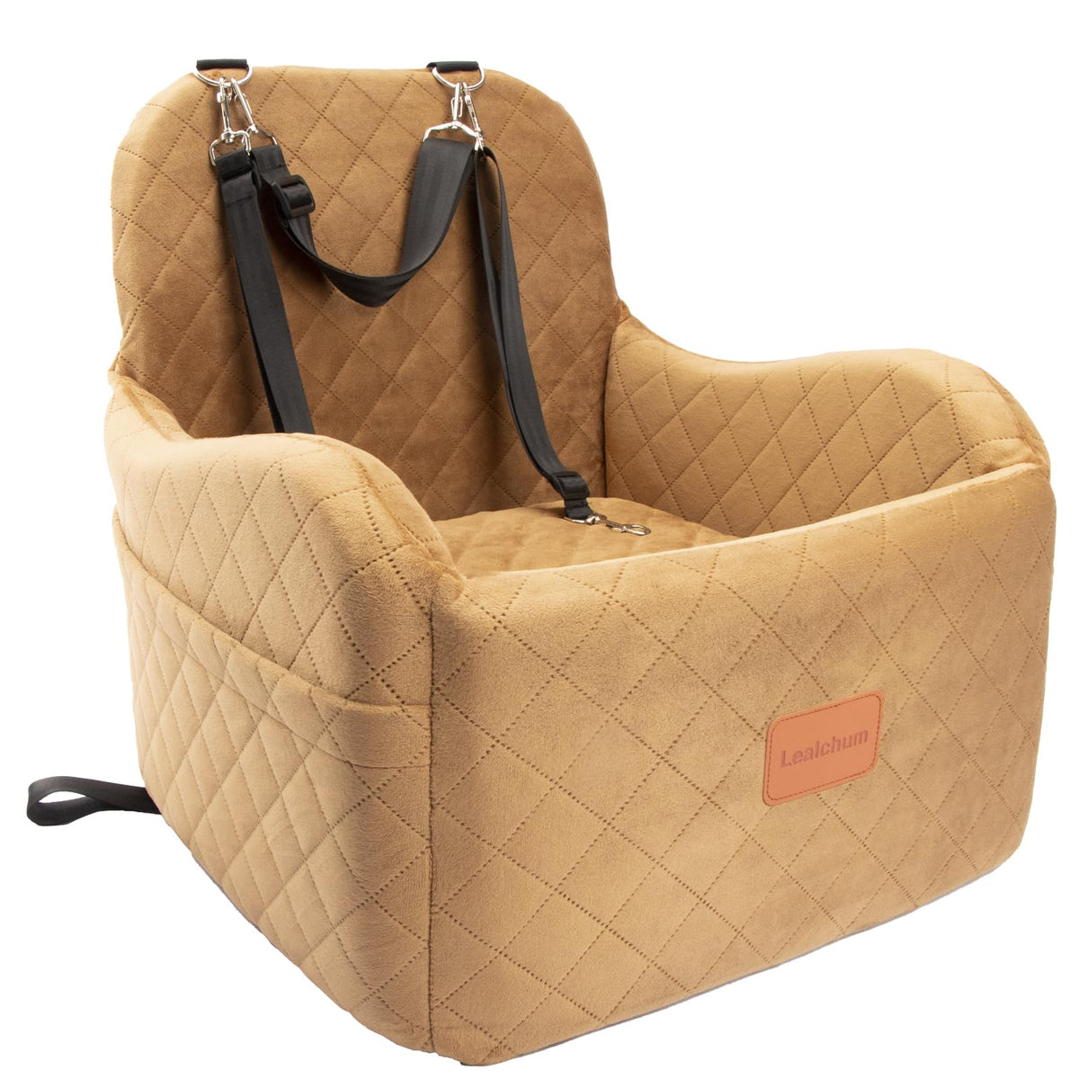 Portable Dog Booster Car Seat with Washable Elevated Cushion