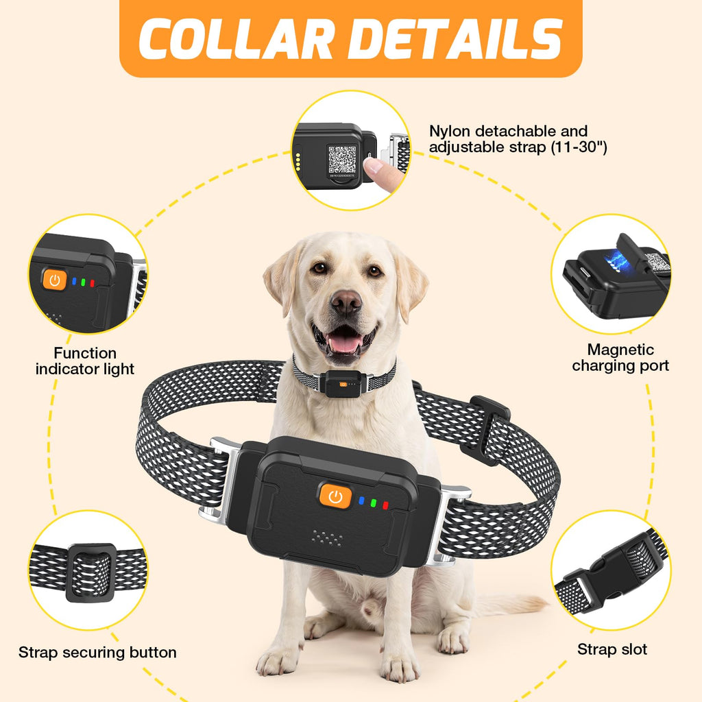 Electric Dog Fence with App Control and Adjustable Boundary