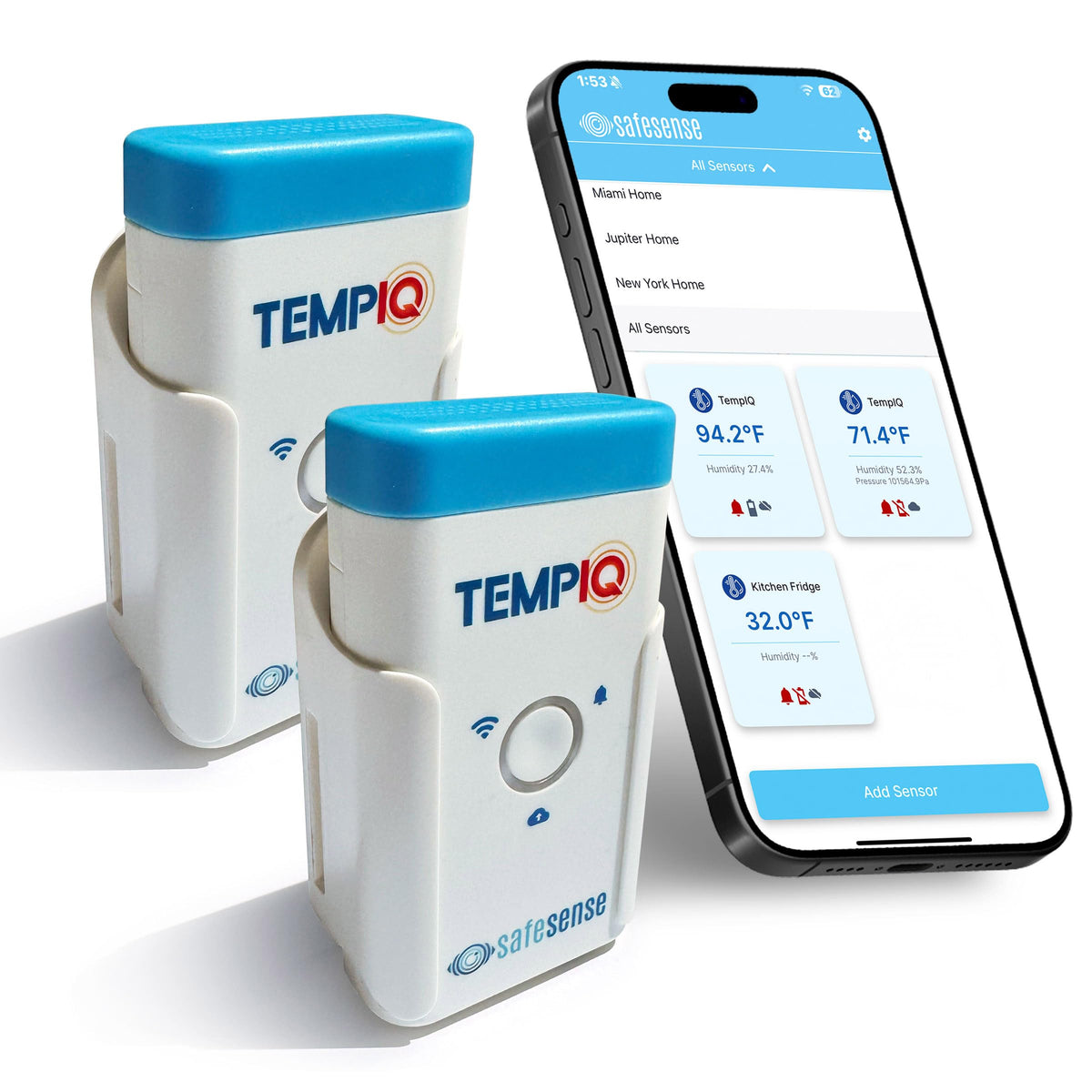 WiFi Temperature and Humidity Sensor with App Alerts