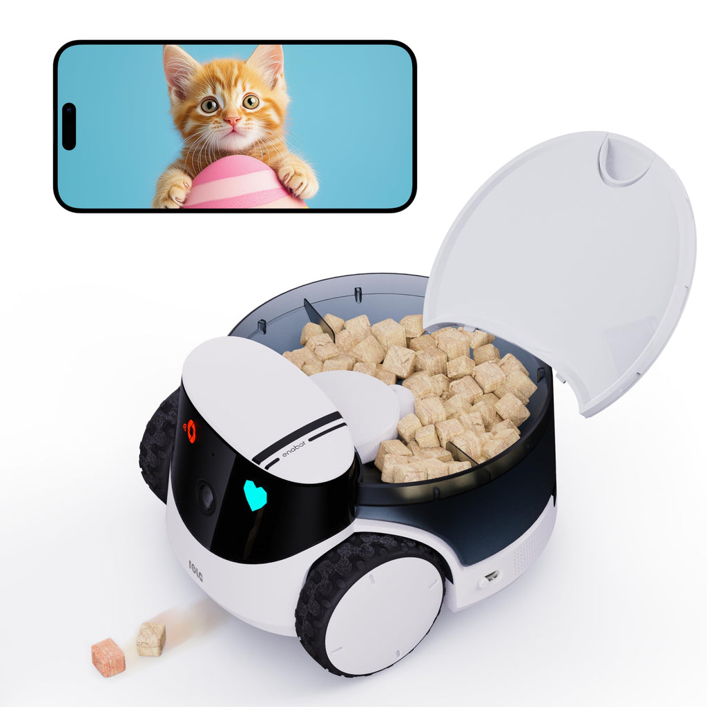 2.5K Mobile Pet Camera Robot with Treat Dispenser