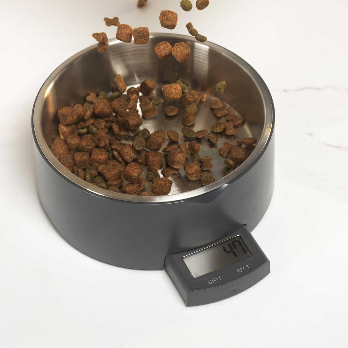 Digital Pet Food Scale Bowl with Pull Out LCD Display