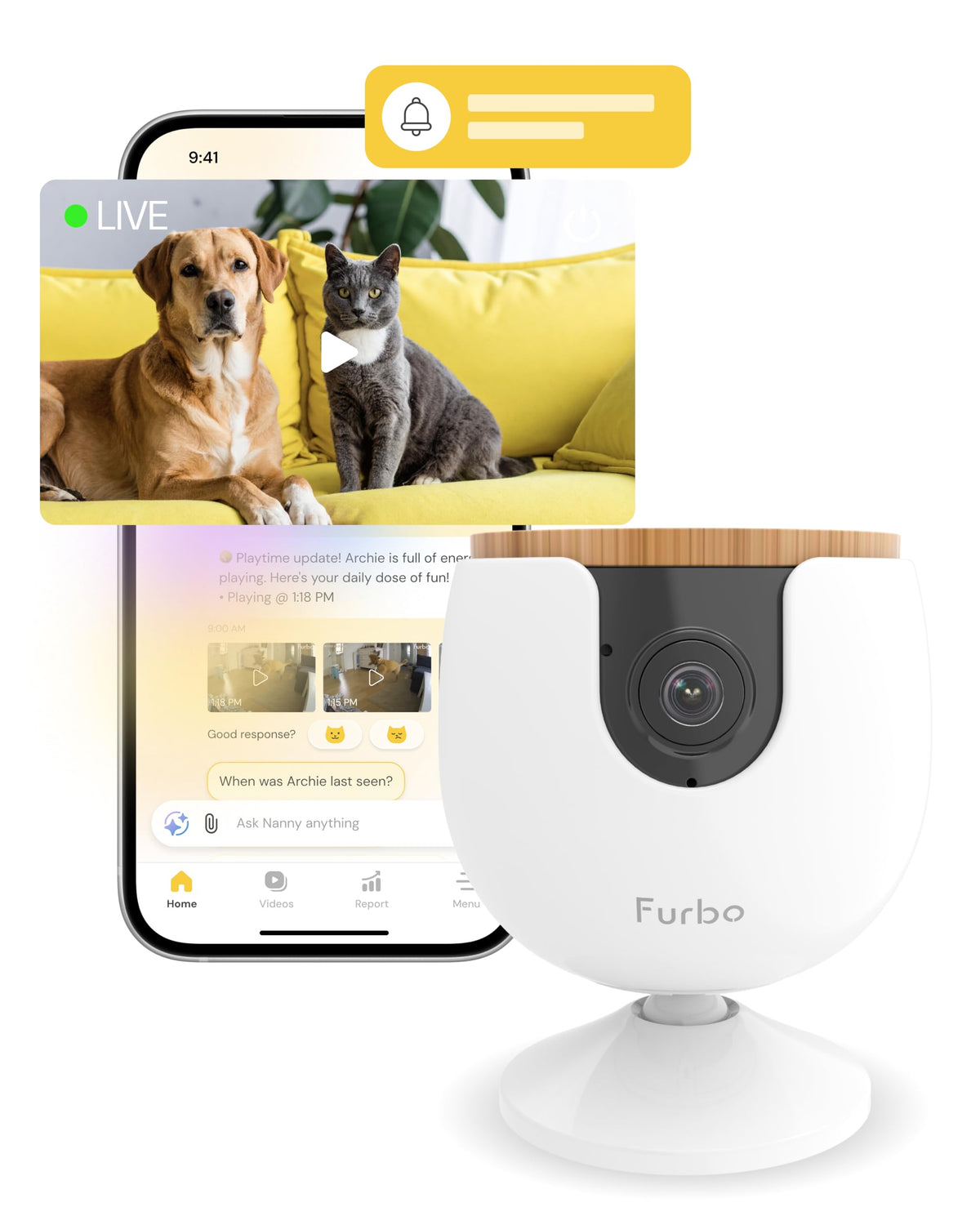 360 Degree Smart Pet Camera with Remote Monitoring