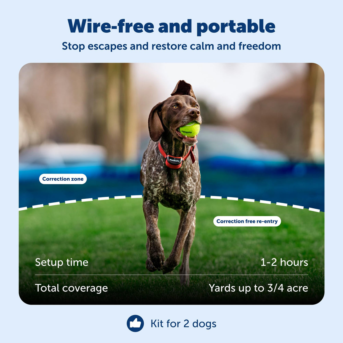 Wireless Pet Fence with Waterproof Rechargeable Training Collar