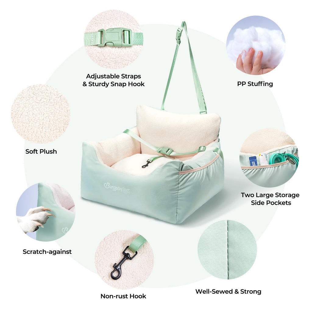 Comfort Dog Car Seat Bed for Small Dogs and Puppies