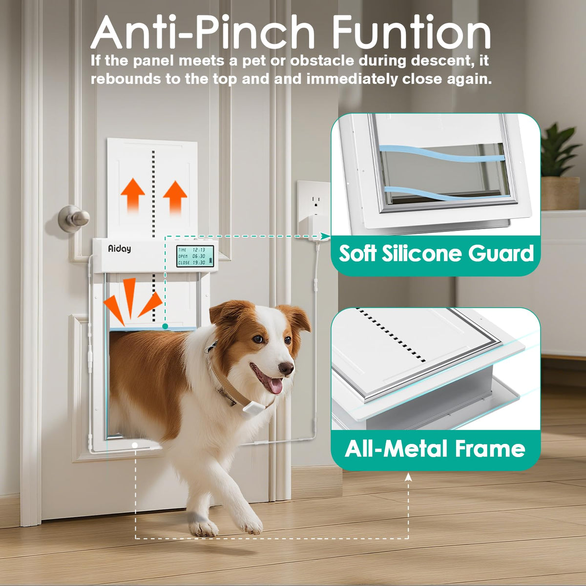 Automatic Smart Dog Door for Secure Pet Entry and Access