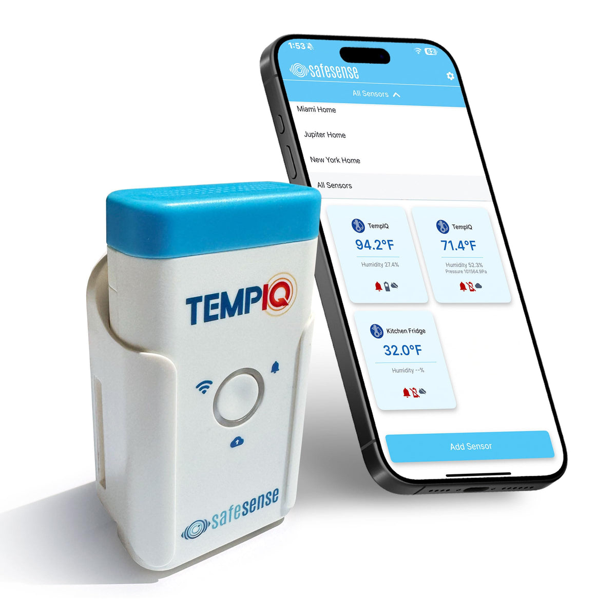 WiFi Temperature and Humidity Sensor with App Alerts