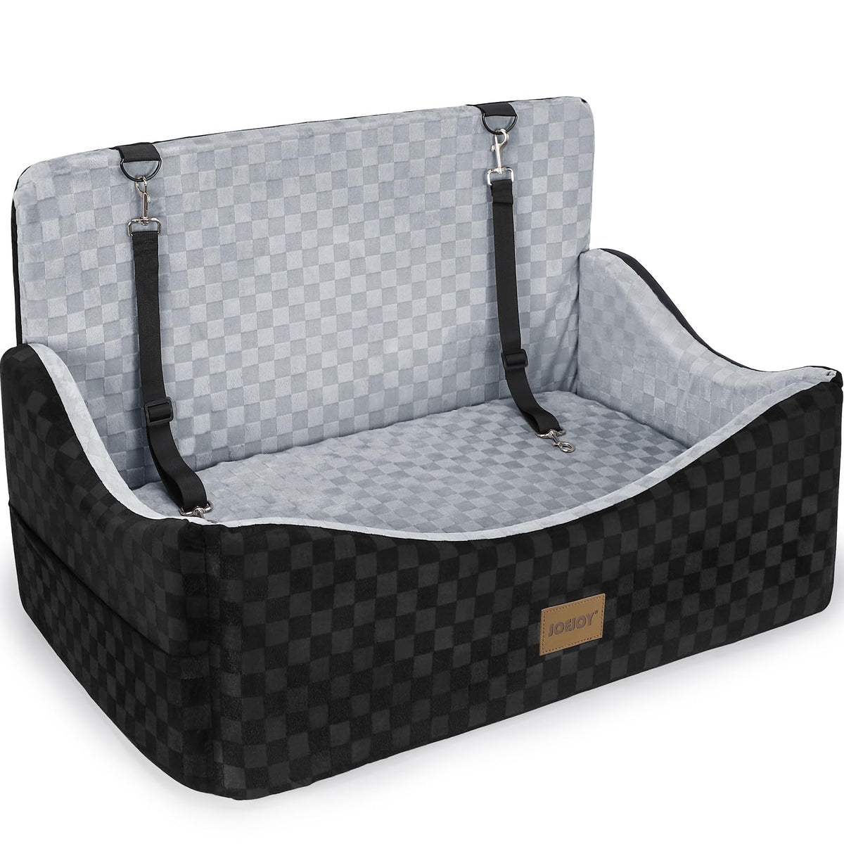 Washable Dog Car Booster Seat with Memory Foam for Large Dogs