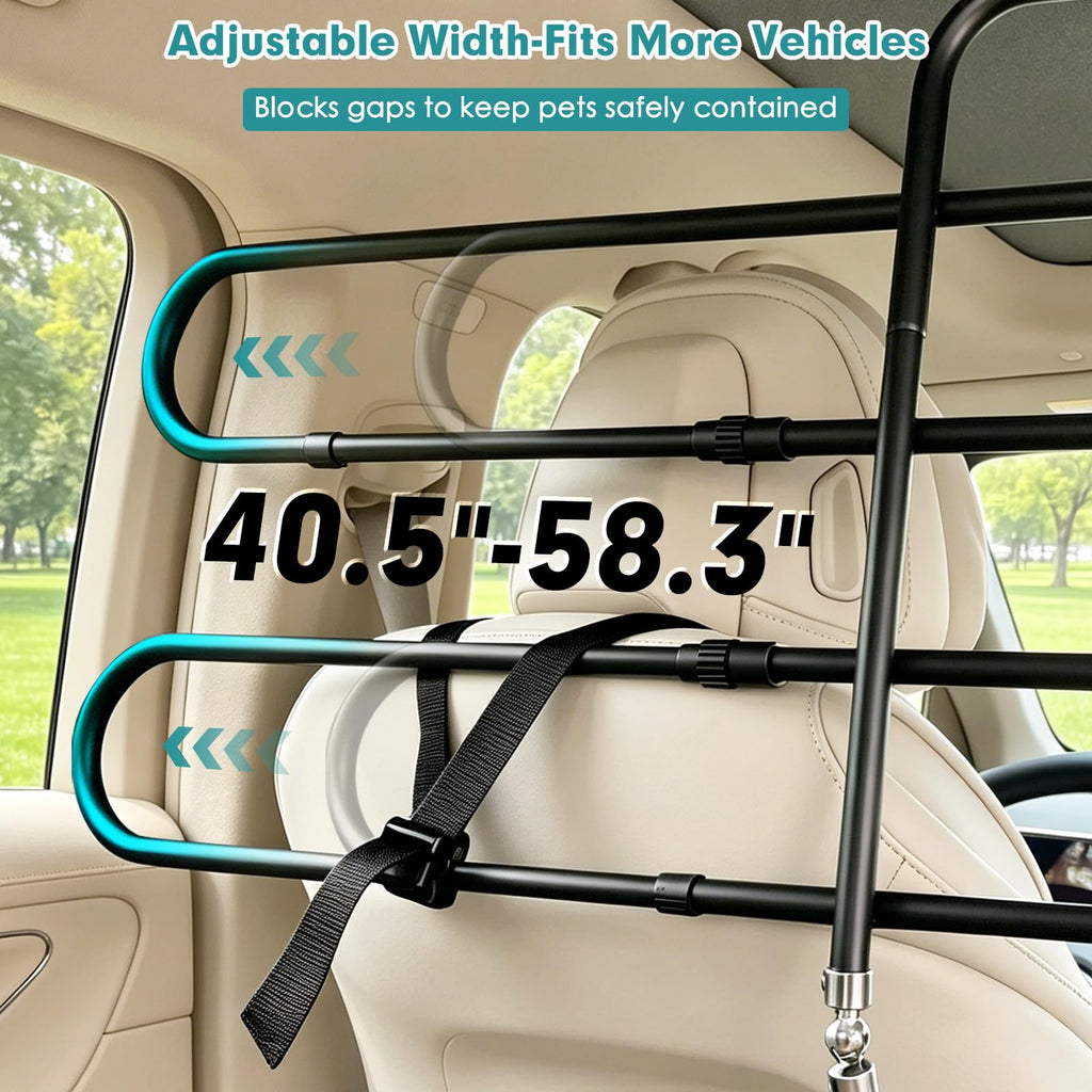 Adjustable Metal Dog Car Barrier for SUVs Trucks and Sedans
