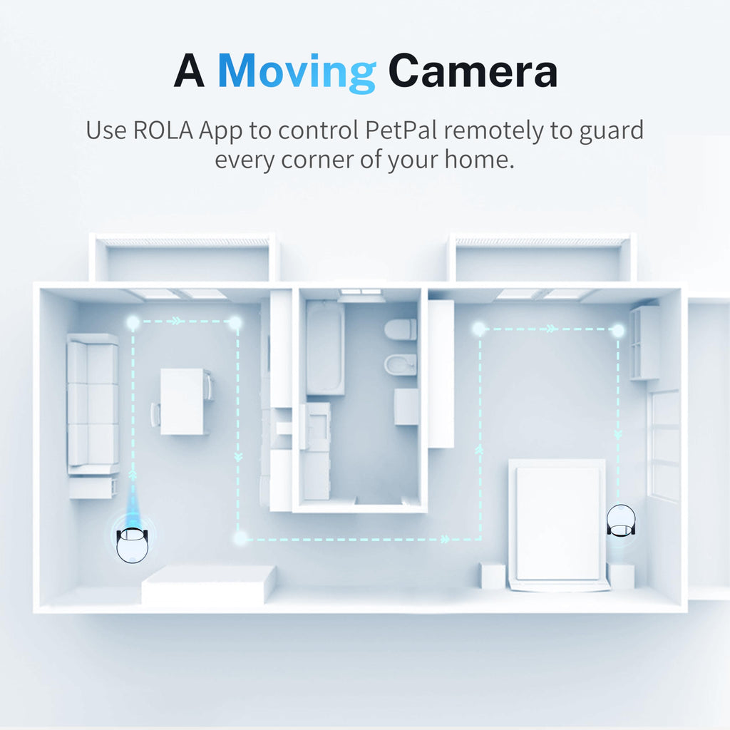 2.5K Mobile Pet Camera Robot with Treat Dispenser