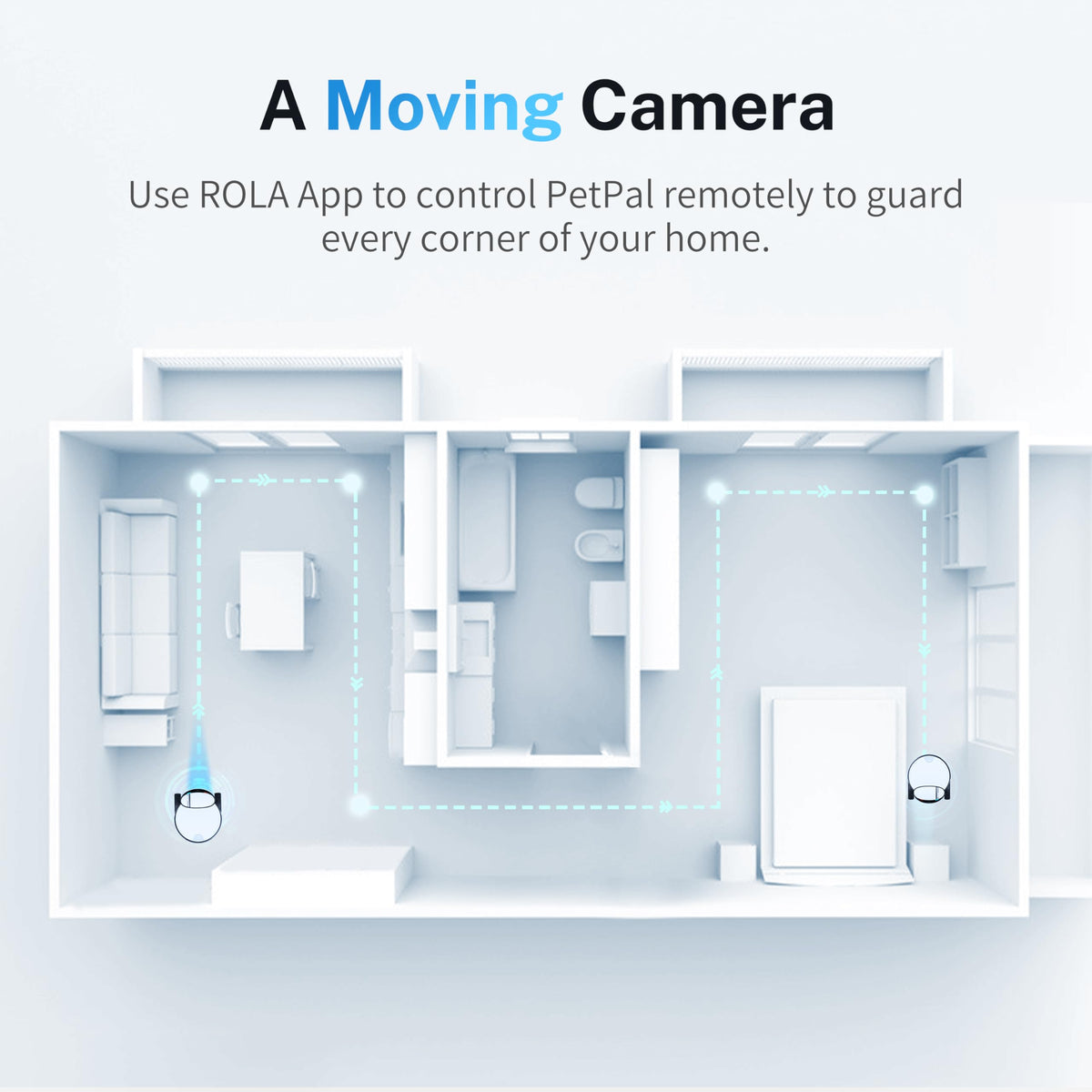 2.5K Mobile Pet Camera Robot with Treat Dispenser