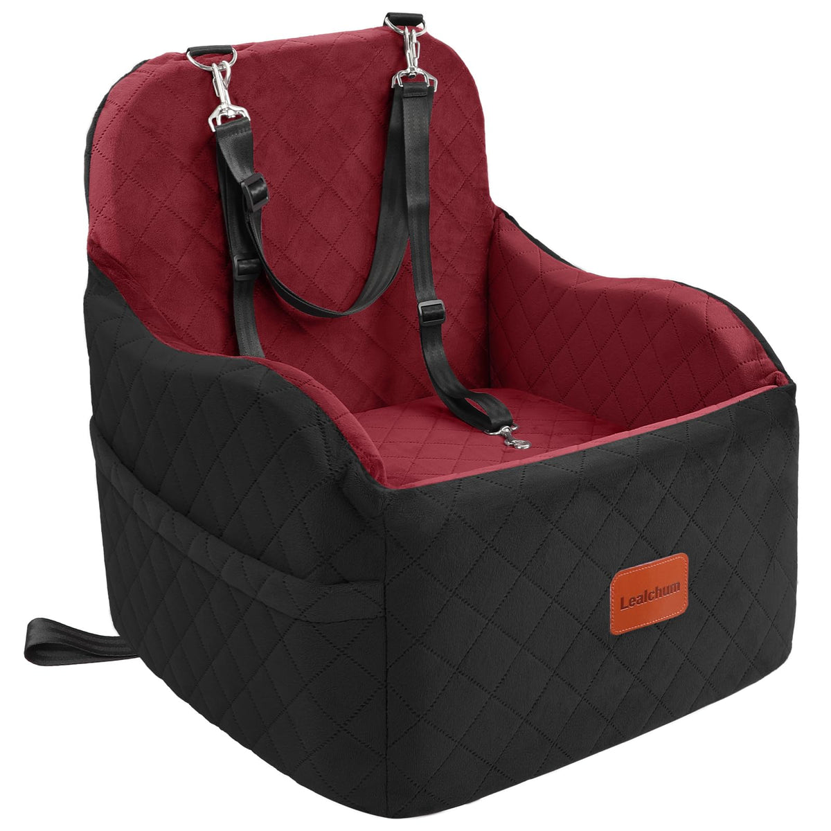 Portable Dog Booster Car Seat with Washable Elevated Cushion