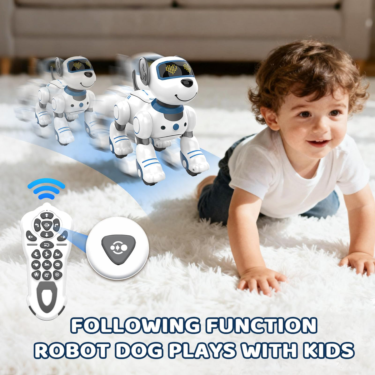 Interactive Robot Dog Toy for Kids with Smart Controls