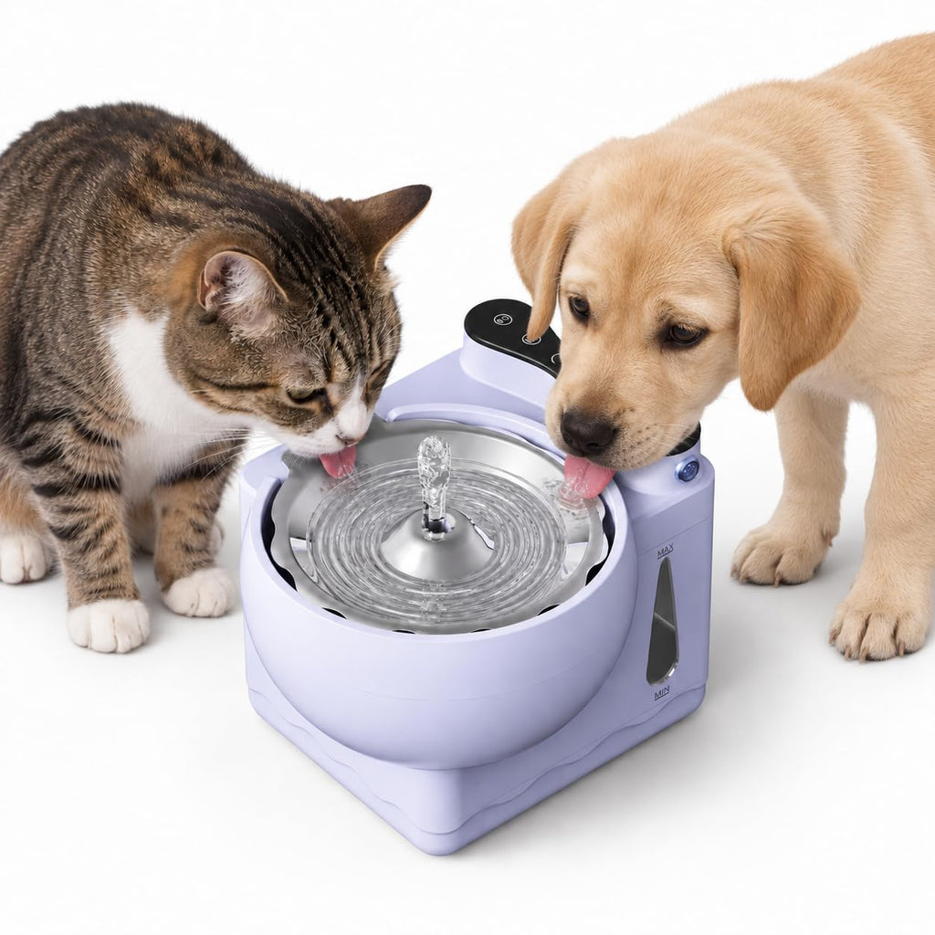 Hydrogen Cat Water Fountain with Smart Sensor Stainless Steel Bowl