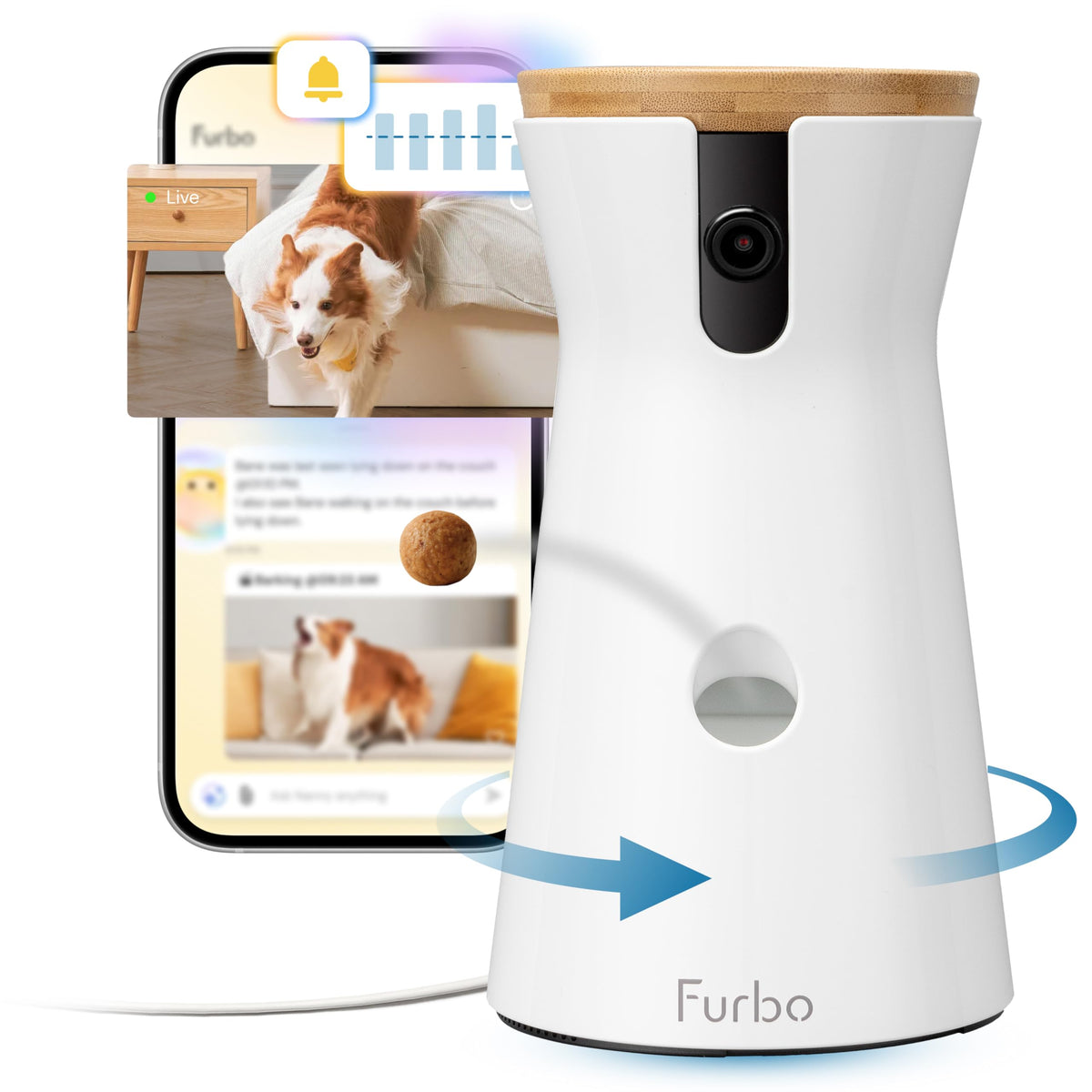 360 Degree Smart Pet Camera with Remote Monitoring