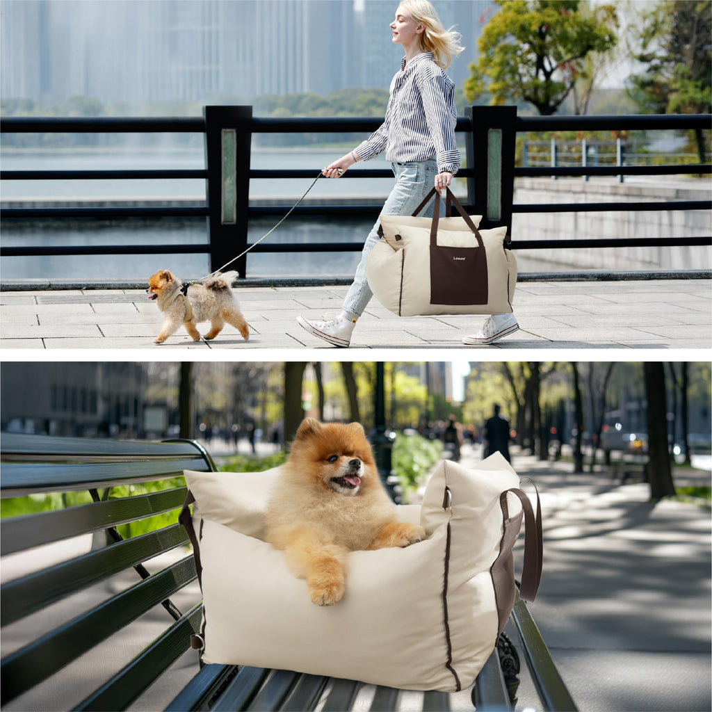 Dog Car Booster Seat for Small Dogs and Puppies Under 25 Pounds