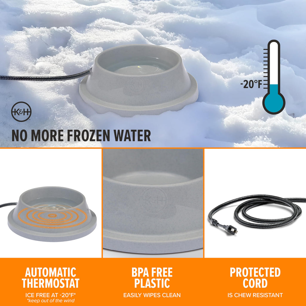 Outdoor Heated Pet Water Bowl for Cats and Dogs in Winter