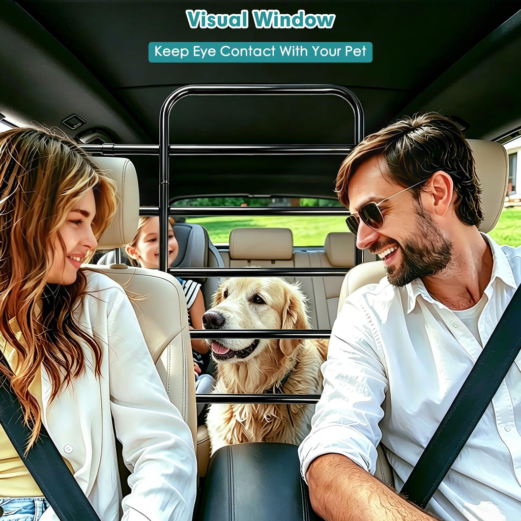 Adjustable Metal Dog Car Barrier for SUVs Trucks and Sedans