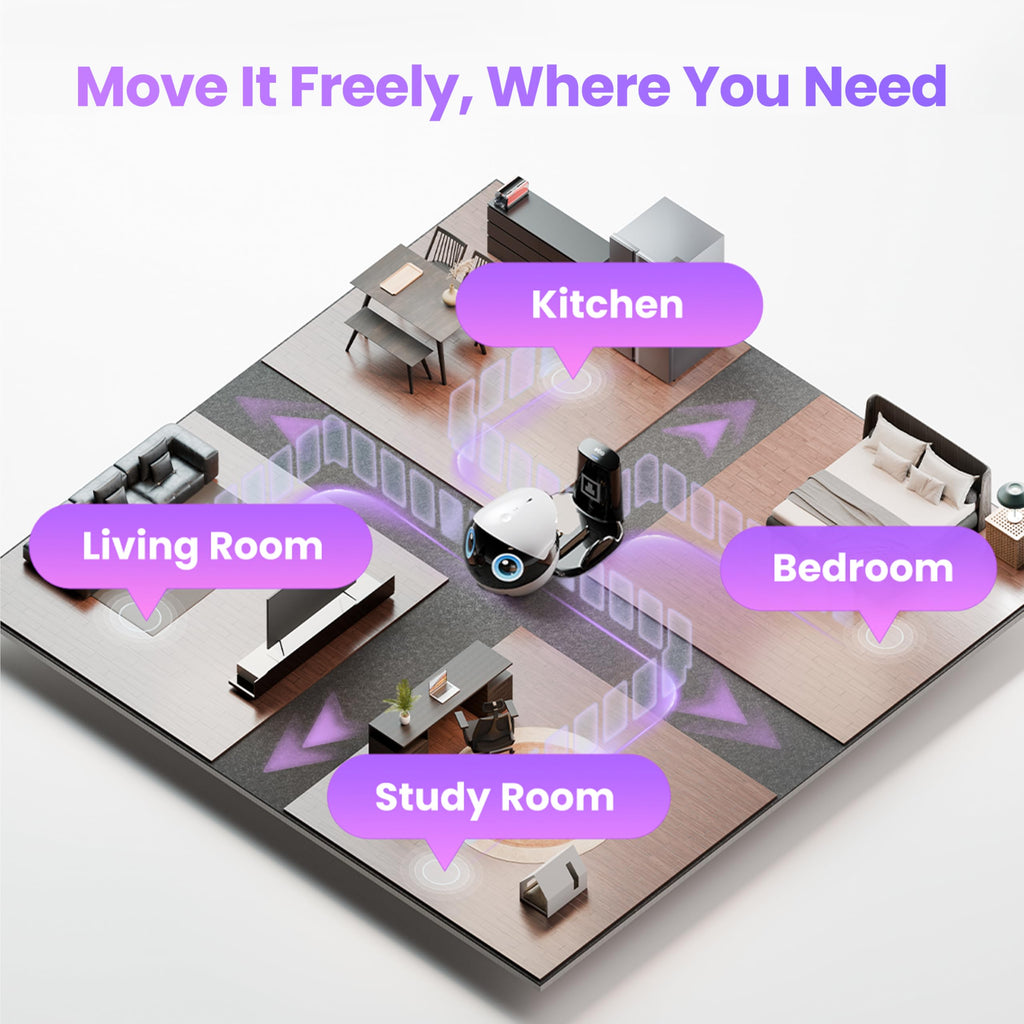 3K Pet Camera Robot for Indoor Security and Home Monitoring