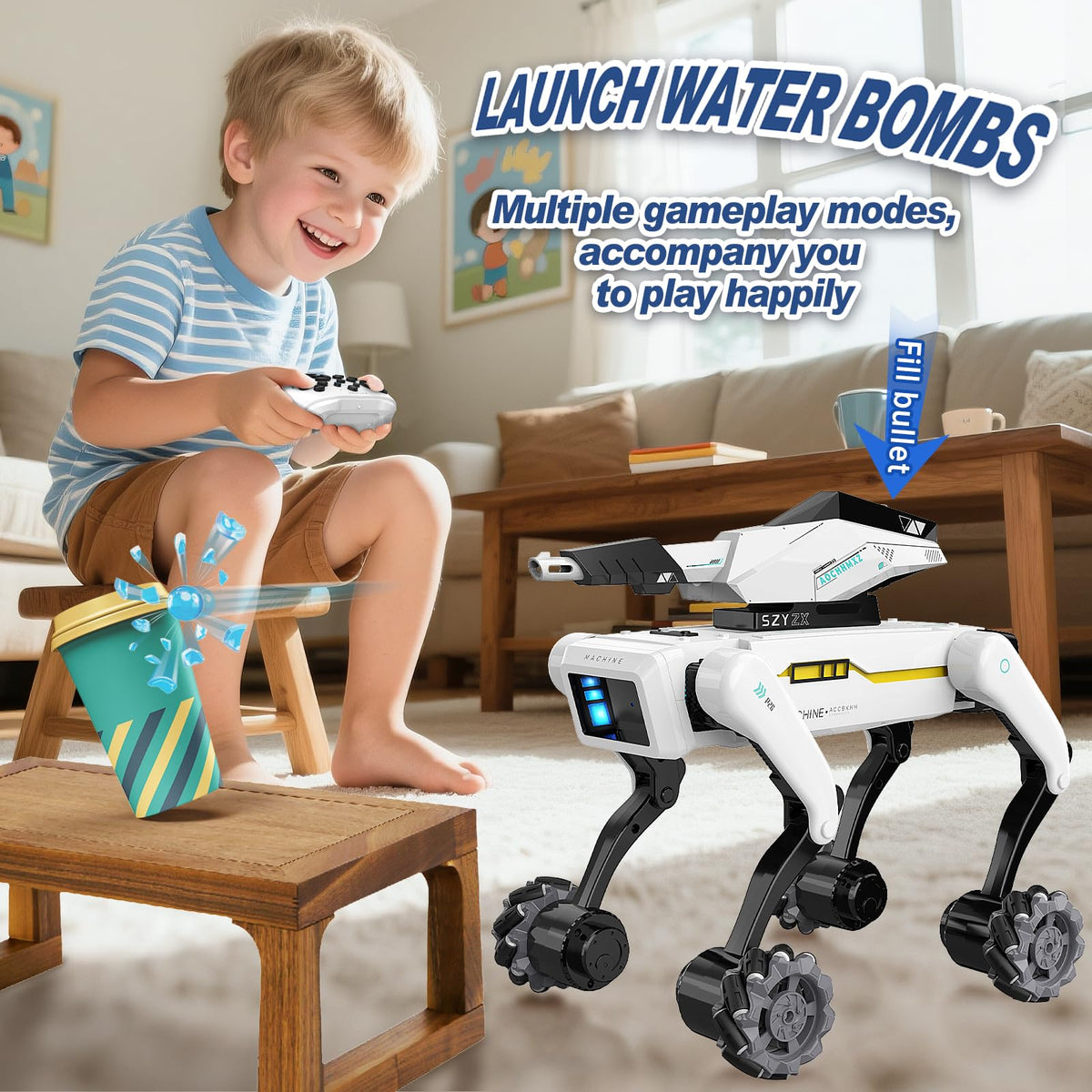 Interactive Smart Robot Dog Toy for Kids and Indoor Play