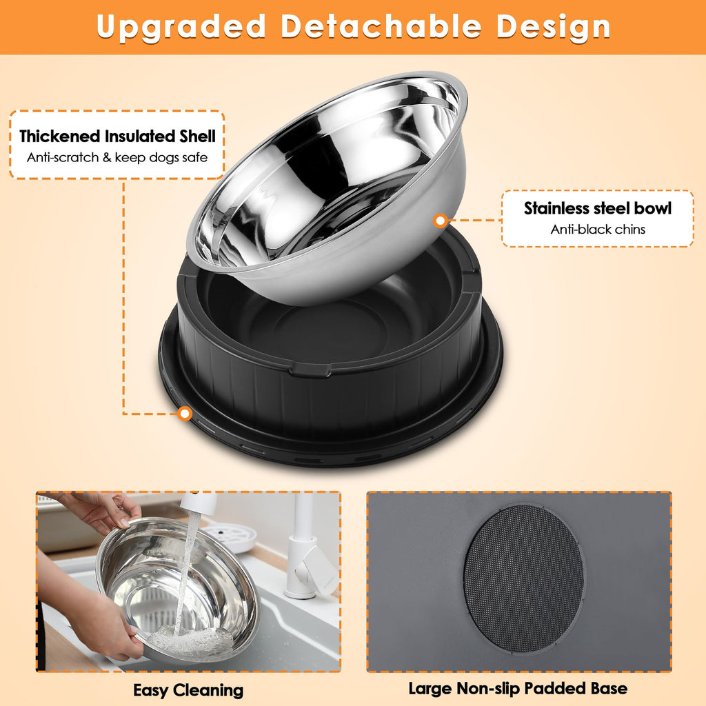 80oz Heated Pet Water Bowl with Thermostatic Temperature Control