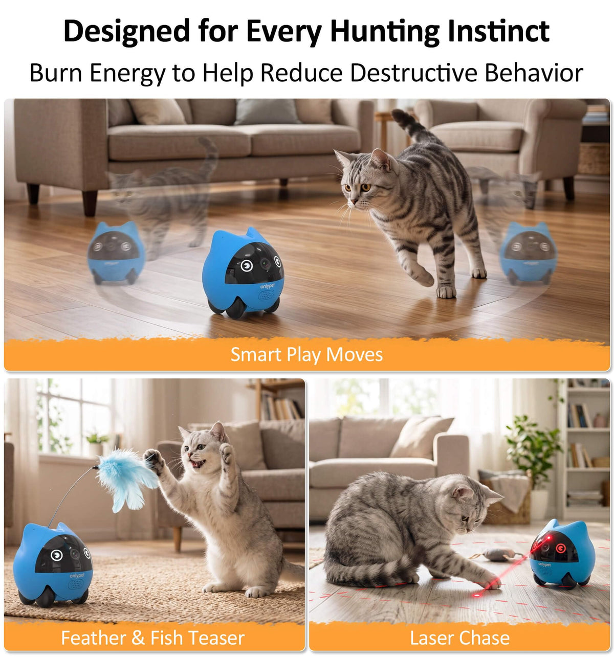 AI Pet Camera Robot for Cats and Dogs with Phone App