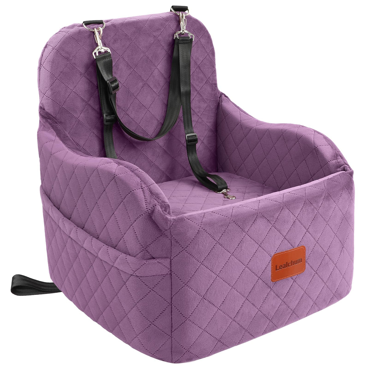 Portable Dog Booster Car Seat with Washable Elevated Cushion