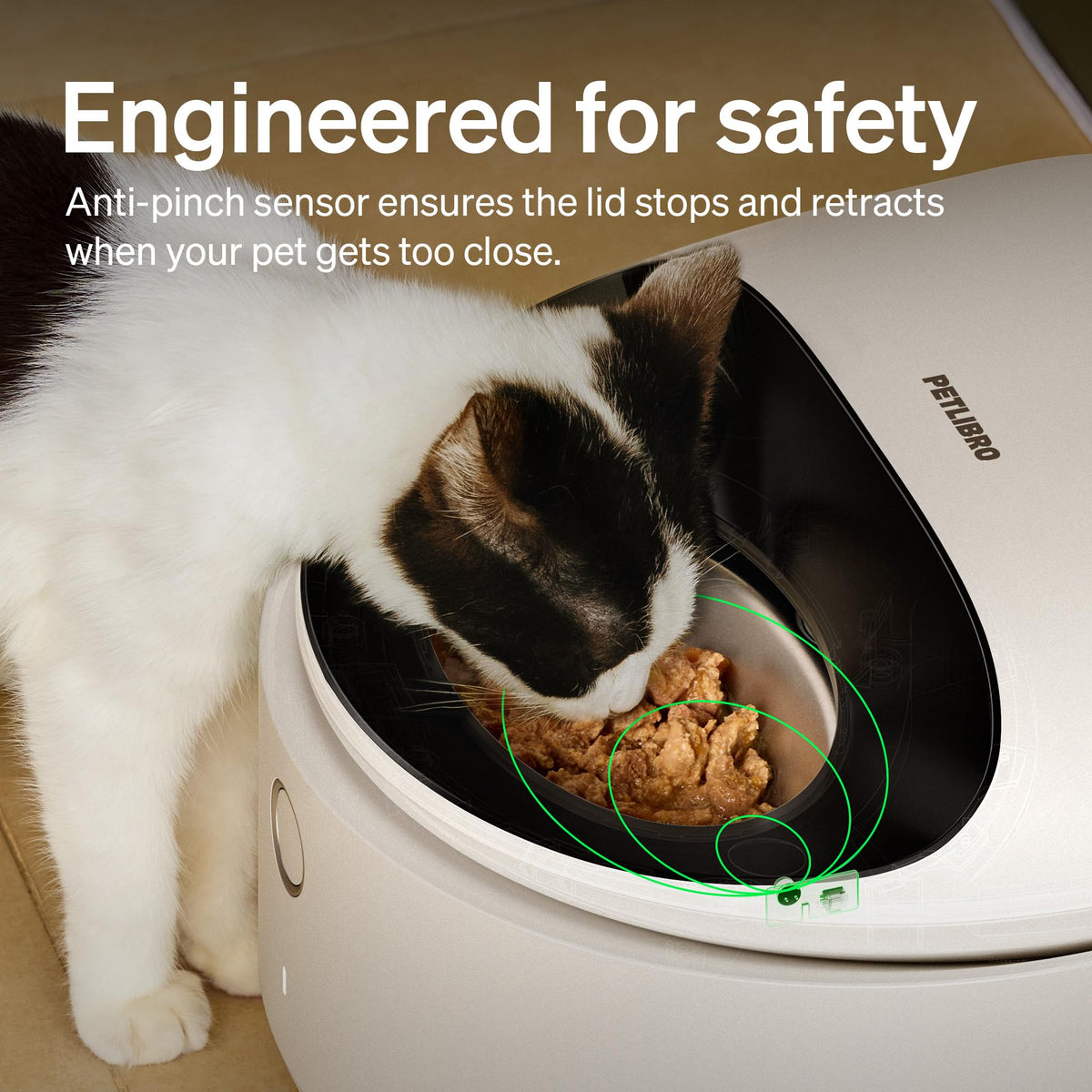 Automatic Wet Food Cat Feeder with Stainless Steel Bowl