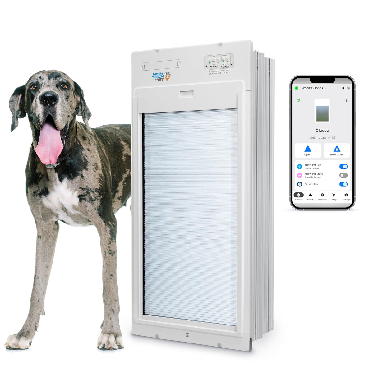 WiFi Automatic Smart Dog Door with Roll Up Entry Control