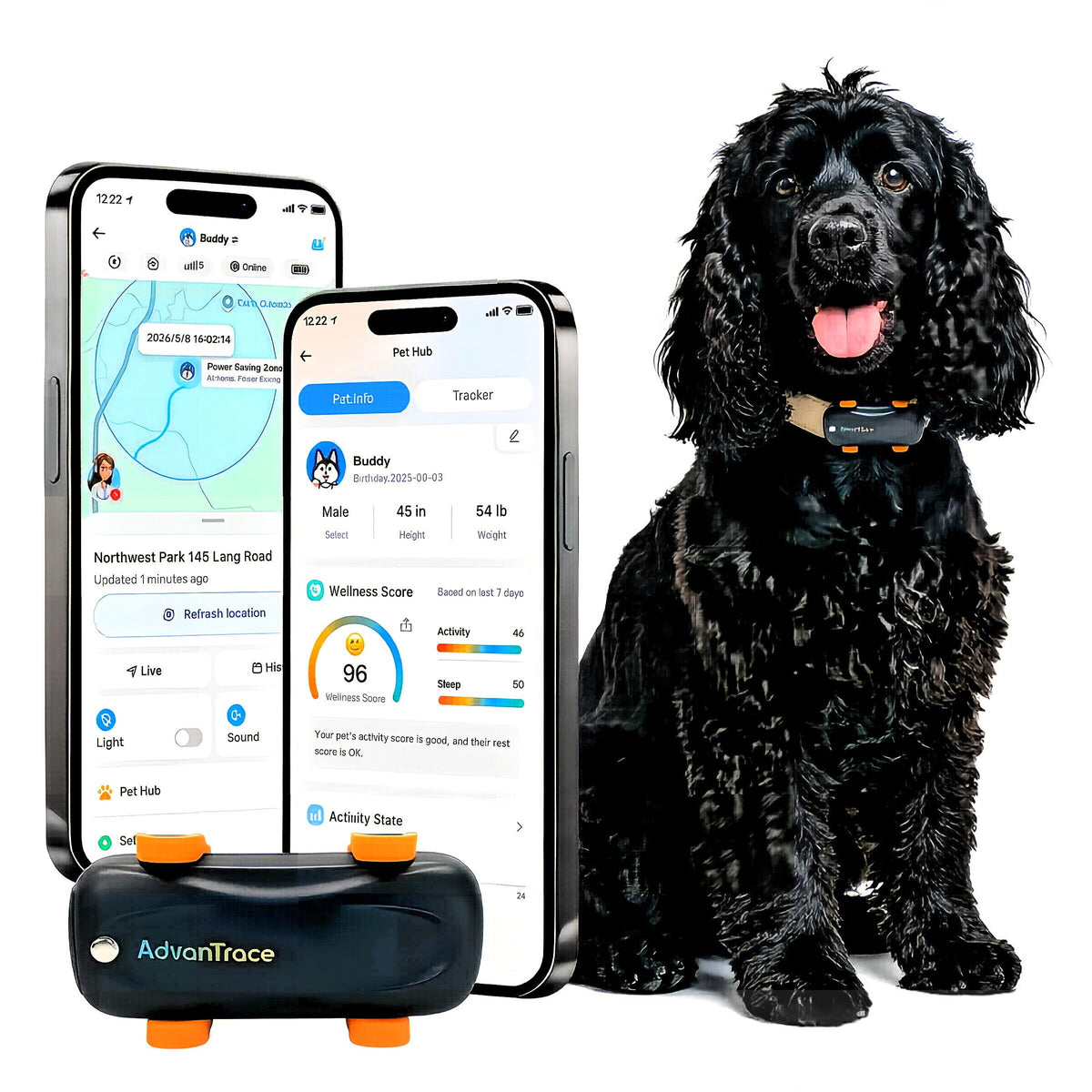 GPS Dog Tracker with Virtual Fence and AI Health Monitoring