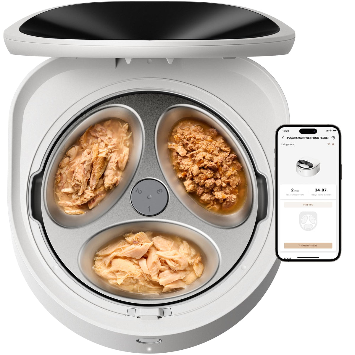Automatic Wet Food Cat Feeder with Stainless Steel Bowl