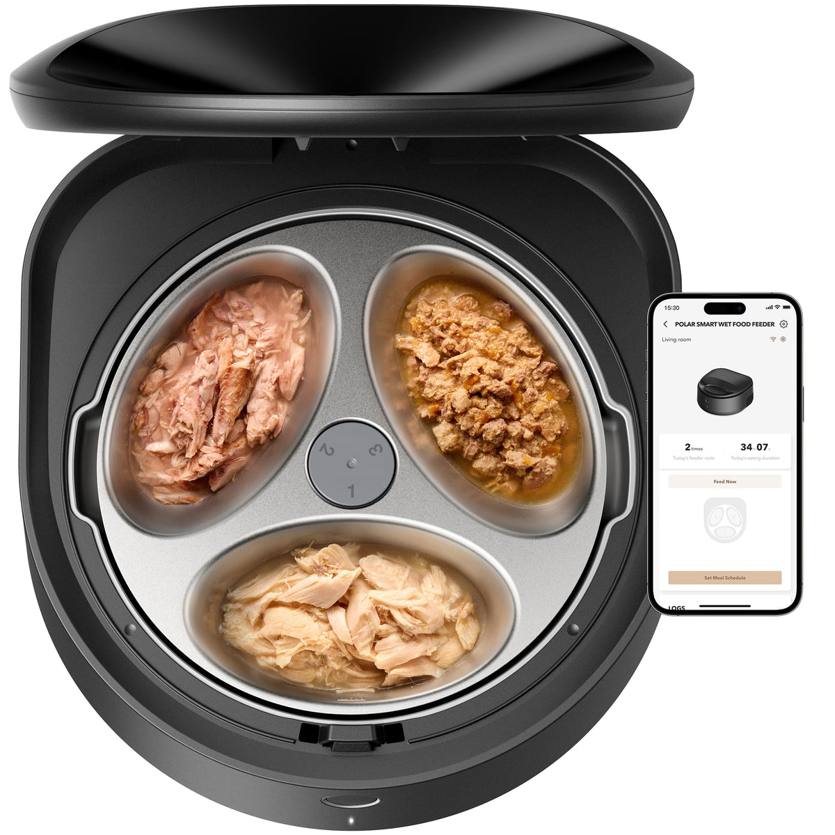 Automatic Wet Food Cat Feeder with Stainless Steel Bowl