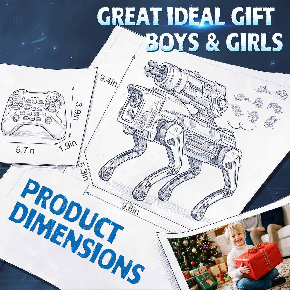 Smart Robot Dog Toy for Kids Ages 6 and Up STEM Gift
