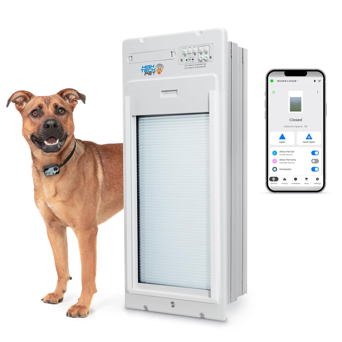 WiFi Automatic Smart Dog Door with Roll Up Entry Control