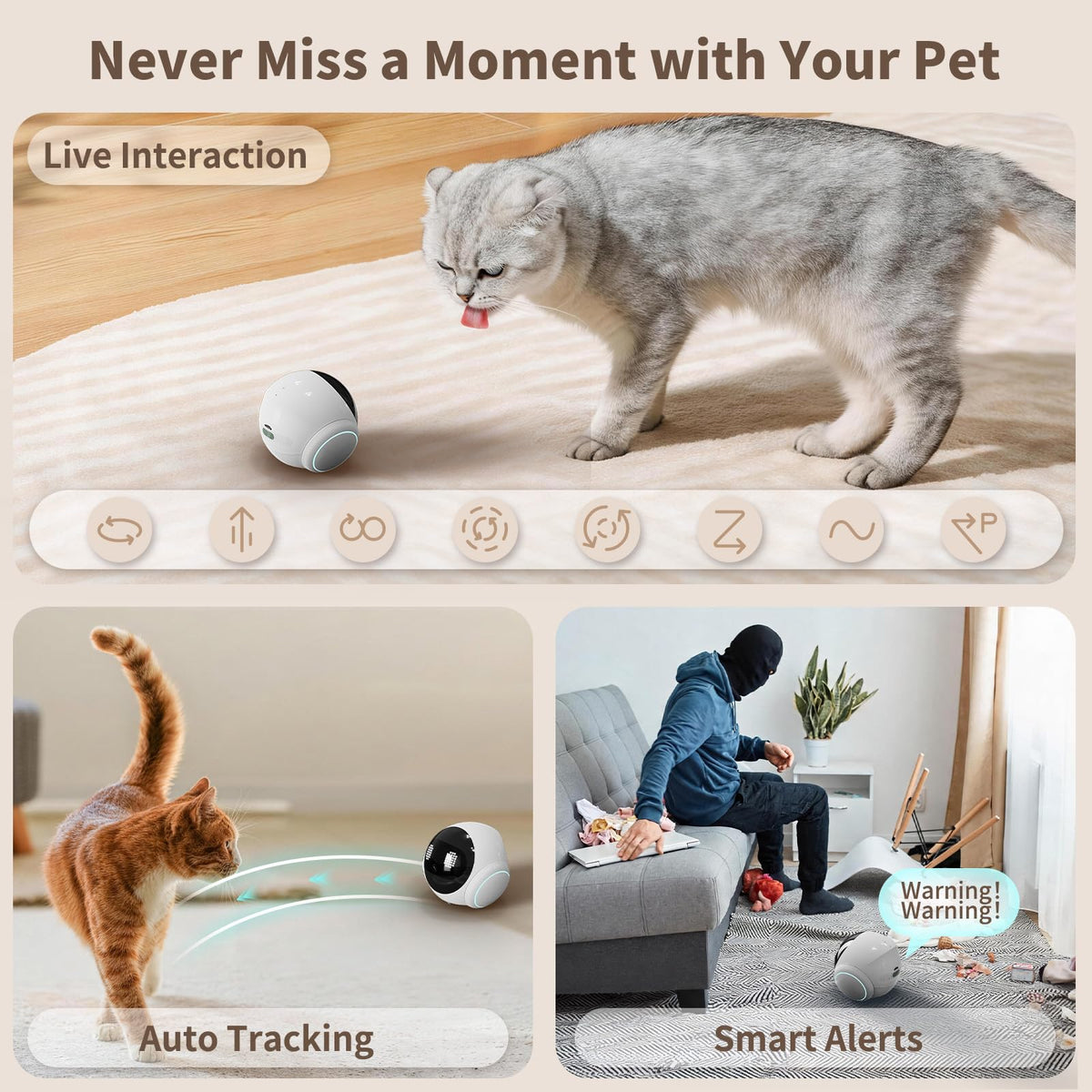 Moving Pet Camera with App Control and Remote Monitoring