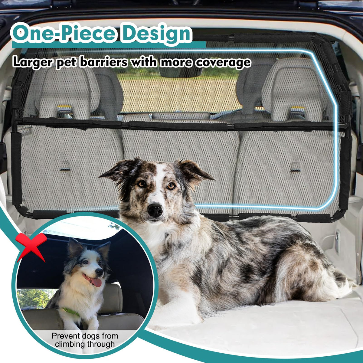 Escape Proof Dog Car Barrier for SUVs Trucks and Cargo Areas