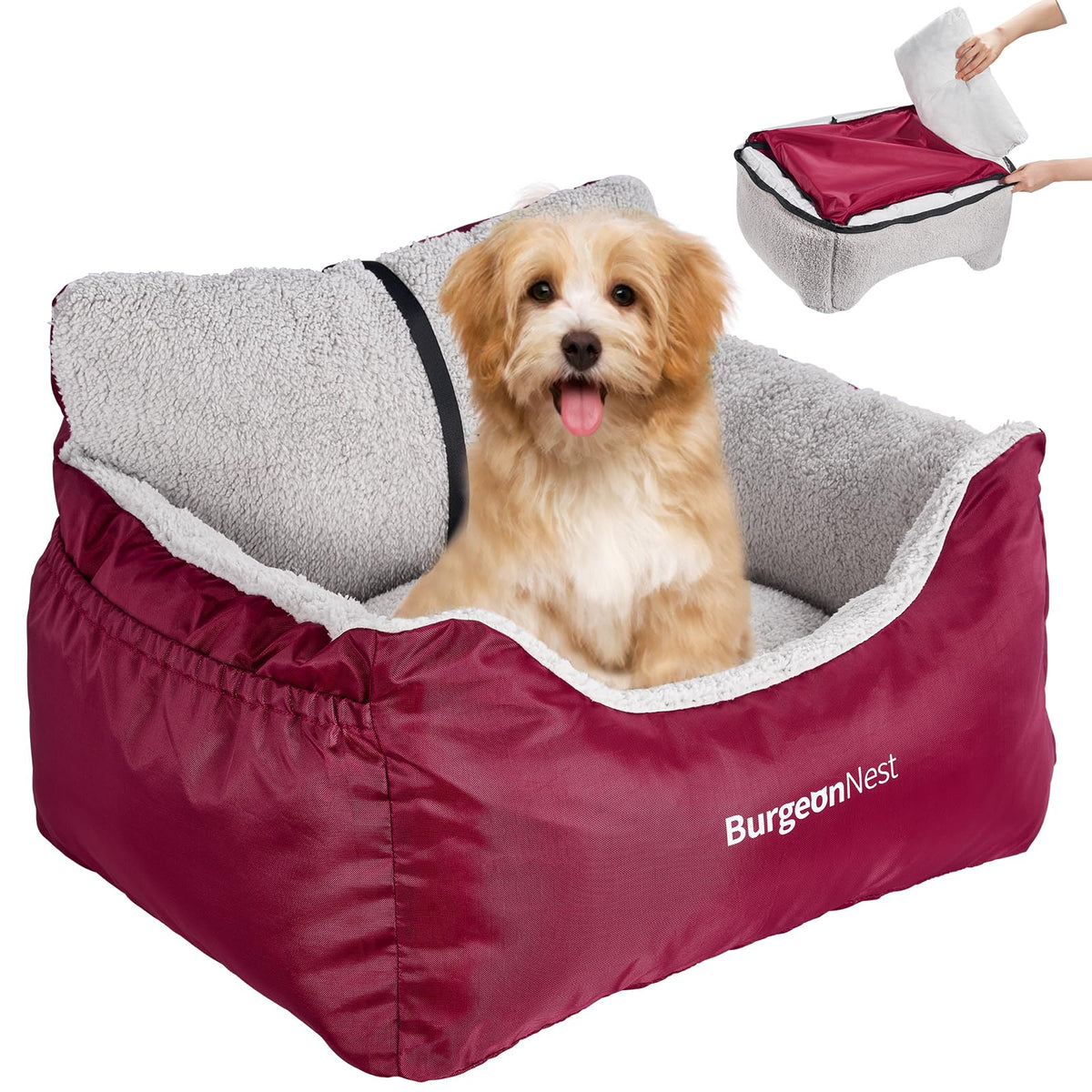 Comfort Dog Car Seat Bed for Small Dogs and Puppies