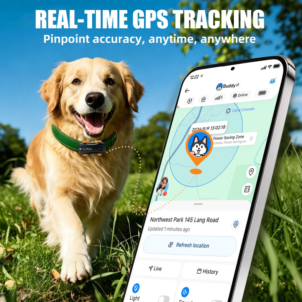 GPS Dog Tracker with Virtual Fence and AI Health Monitoring