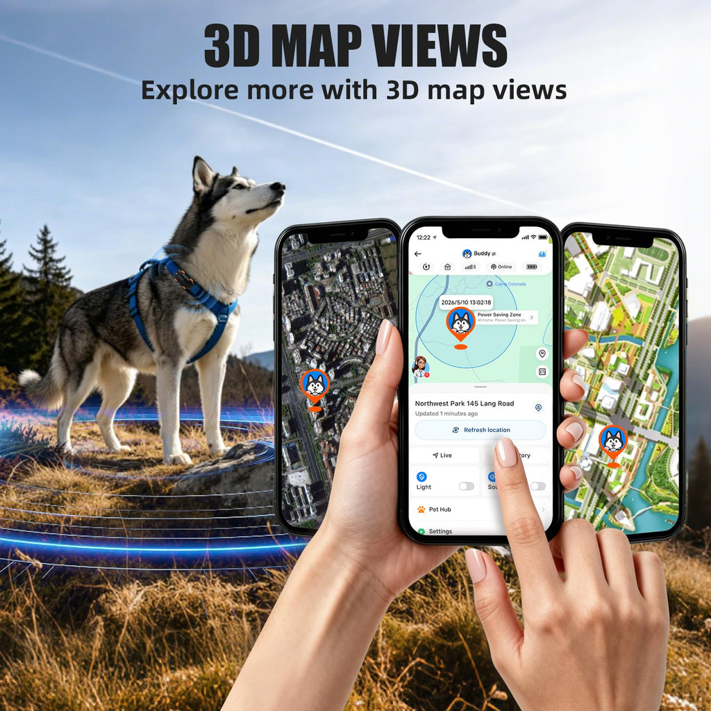 GPS Dog Tracker with Virtual Fence and AI Health Monitoring