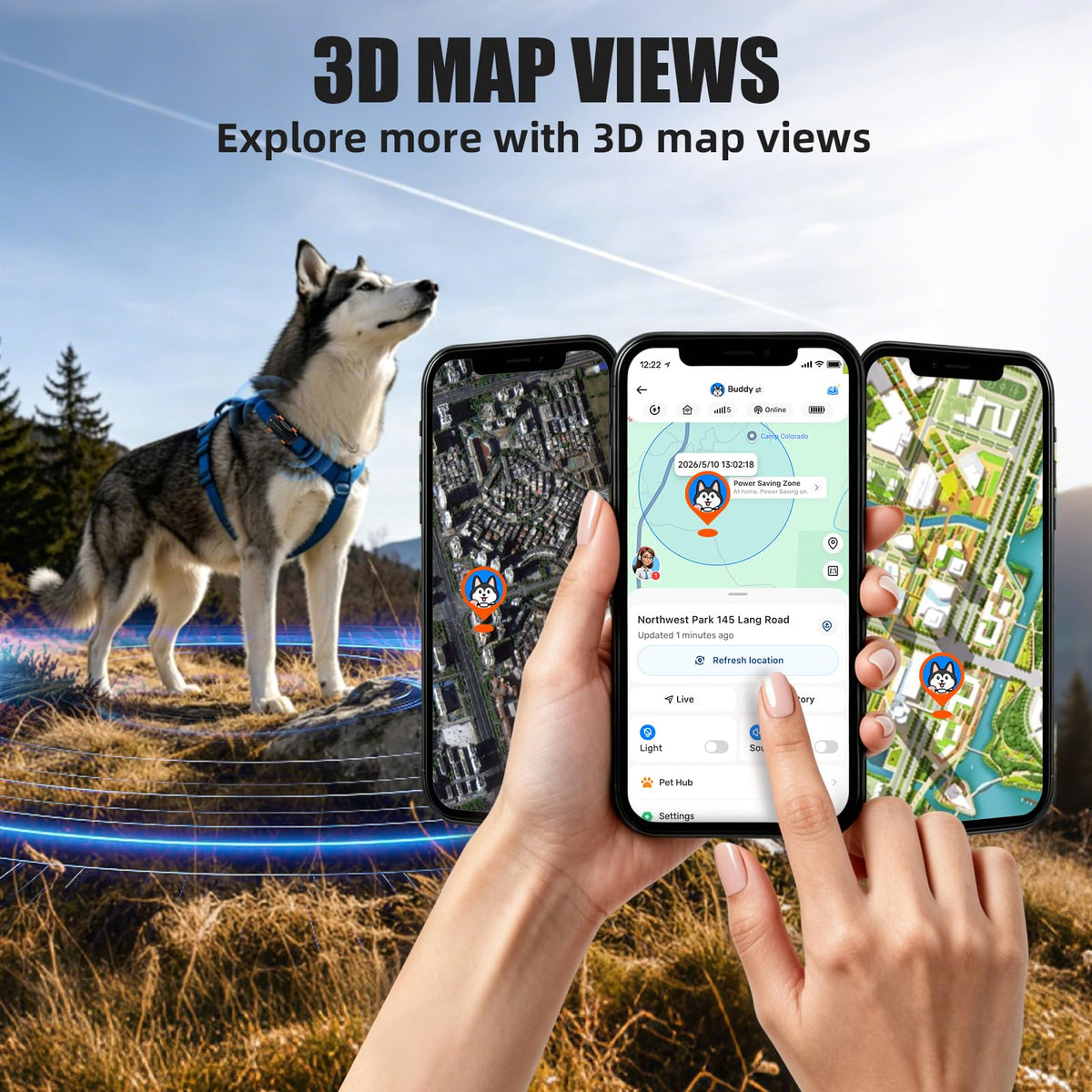 GPS Dog Tracker with Virtual Fence and AI Health Monitoring