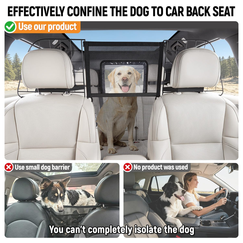 Large Dog Car Barrier Net Divider for SUVs and Vehicles