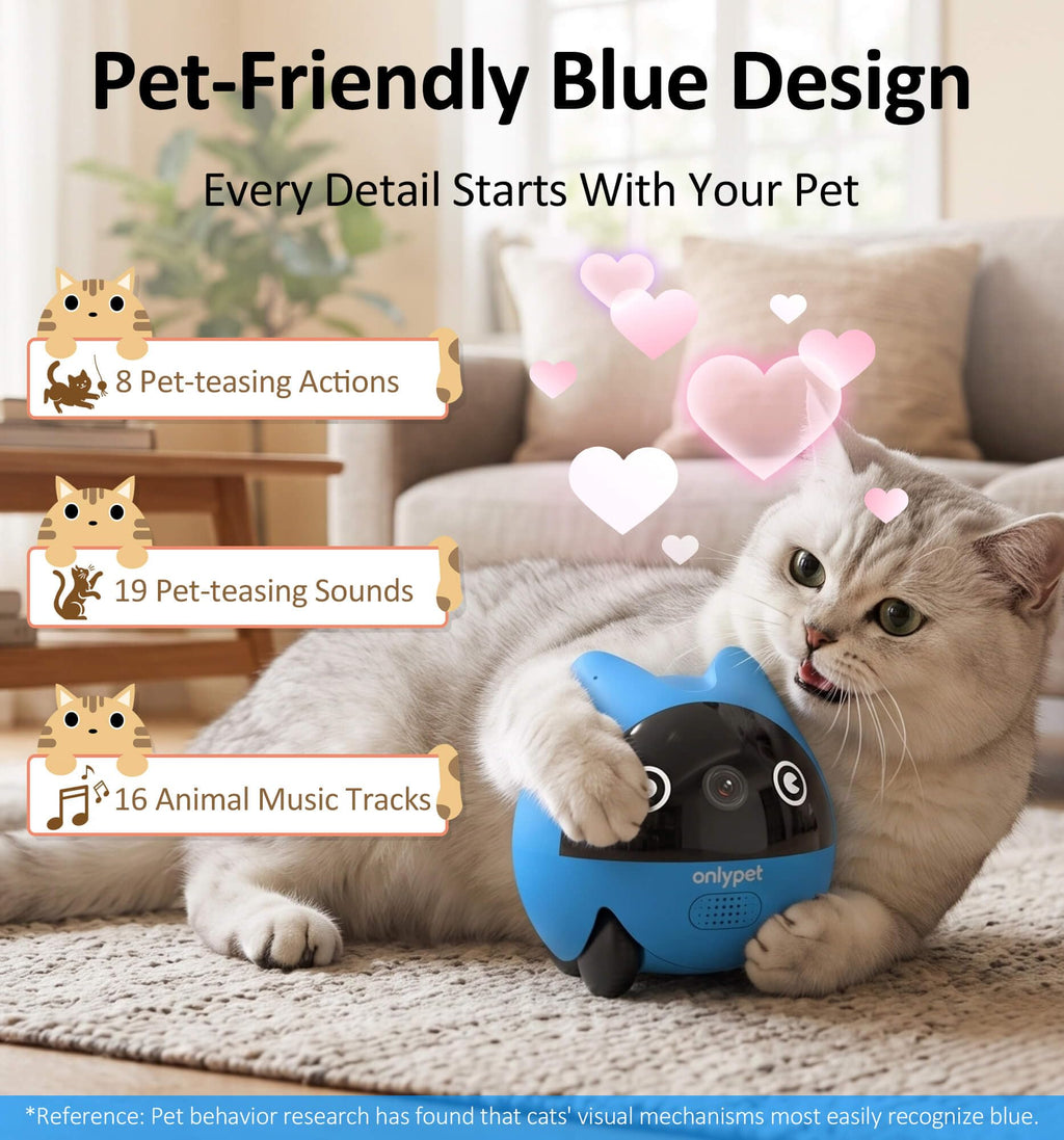 AI Pet Camera Robot for Cats and Dogs with Phone App