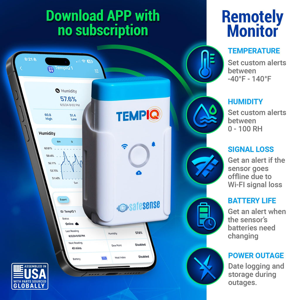 WiFi Temperature and Humidity Sensor with App Alerts
