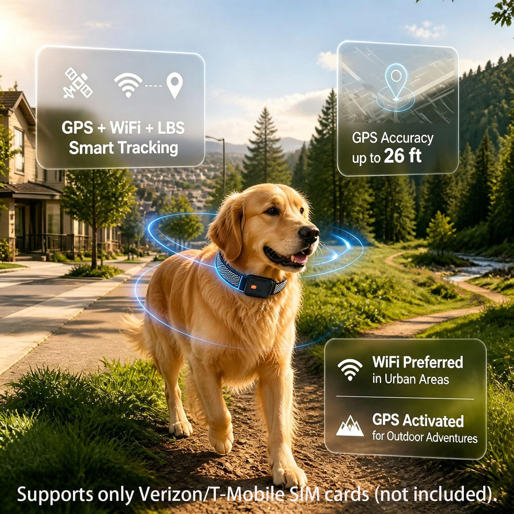 GPS Dog Collar with Wireless Fence and Pet Tracking
