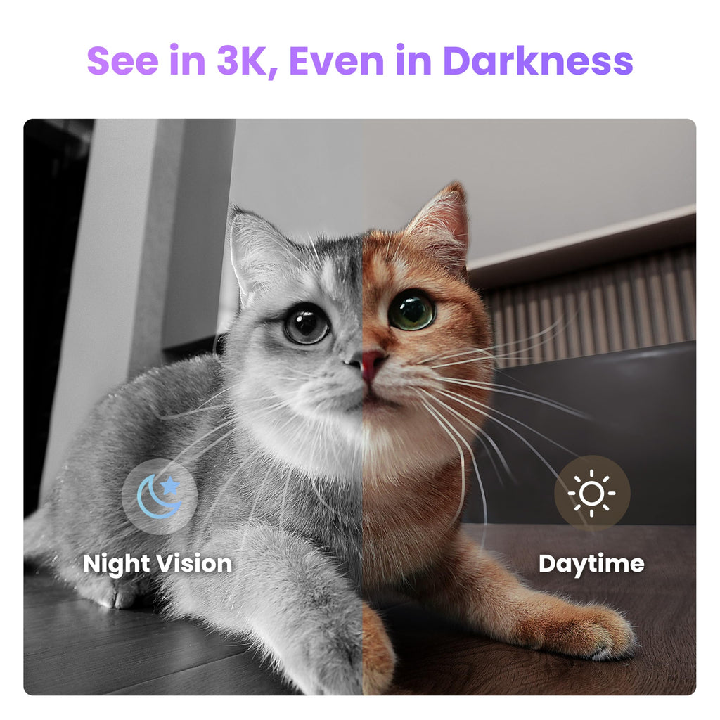 3K Pet Camera Robot for Indoor Security and Home Monitoring