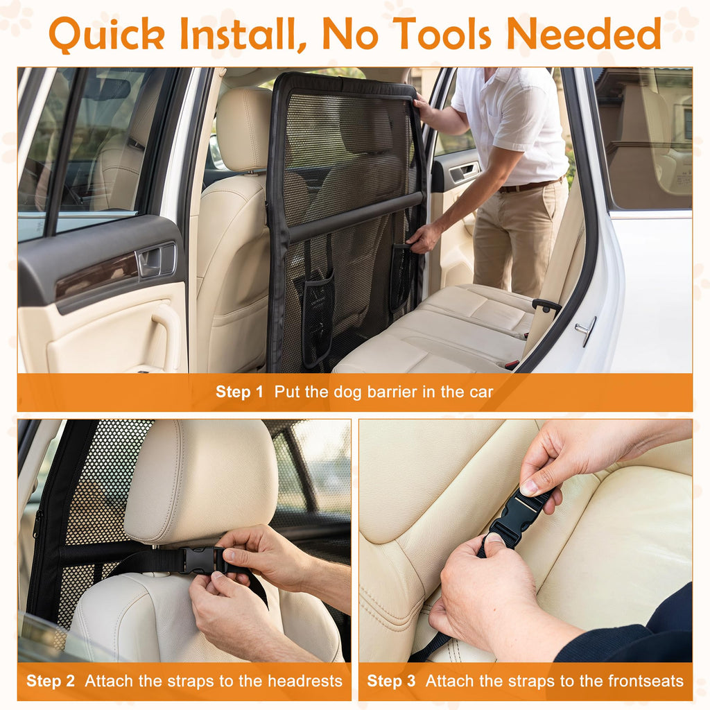Escape Proof Dog Car Barrier for SUVs Cars and Trucks